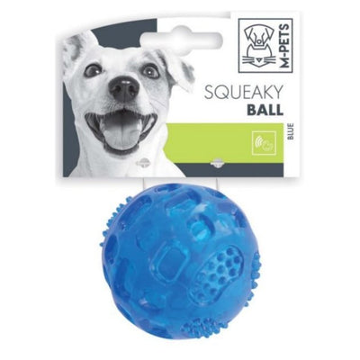 צעצוע לכלב כדור גומי צפצפני כחול