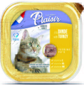 plaisir - פלז'יר מעדן לחתול 100 גרם בטעם הודו