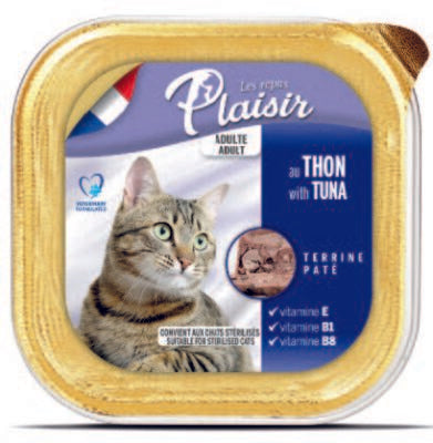 plaisir - פלז'יר מעדן לחתול 100 גרם בטעם טונה