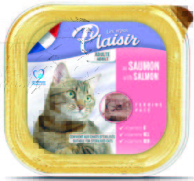 plaisir - פלז'יר מעדן לחתול 100 גרם בטעם סלמון