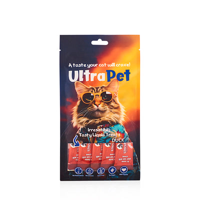 אולטרה פט חטיף נוזלי ליקוקי חתול בטעם ברווז 60 גרם