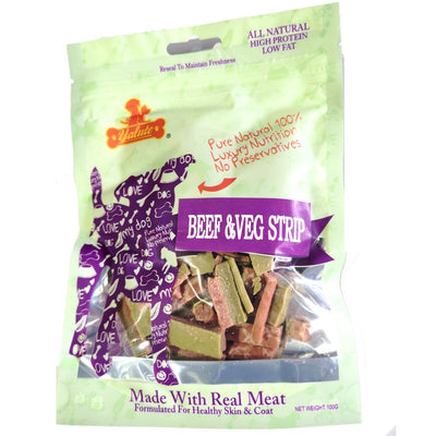 ילוט חטיף לכלב קוביות בקר וירק 100 גרם