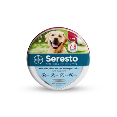 קולר סרסטו לכלב גדול מעל 8 ק"ג