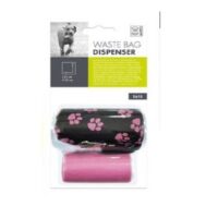 מתקן רך לשקיות לאיסוף צרכים שחור\וורוד