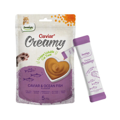 קרם ליקוק לחתול בטעם קוויאר ודגי ים