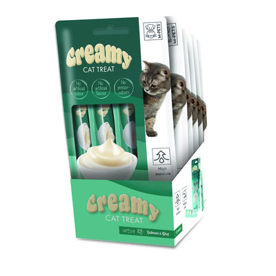 שלוק קרמי לחתול בטעם סלמון ובקר 60 גרם