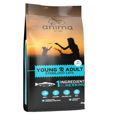אנימה מזון הרינג לחתולים מעוקרים צעירים ובוגרים 2 ק''ג