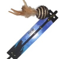 צעצוע לחתול חכה לחתול כדור נוצה