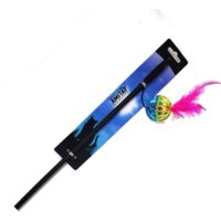 צעצוע לחתול חכה לחתול פעמון נוצה