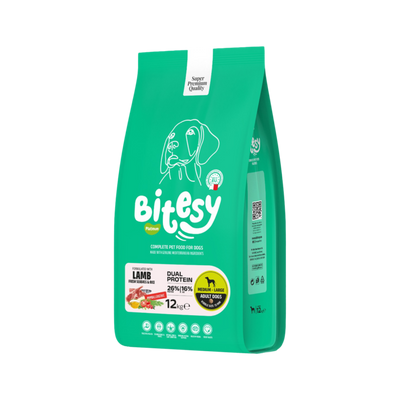 Bitesy בייטסי כבש בס ואורז 12 ק"ג + 5 חטיפים מתנה