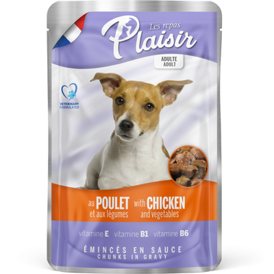 נתחים עם עוף וירקות ברוטב – שקית 100 גרם