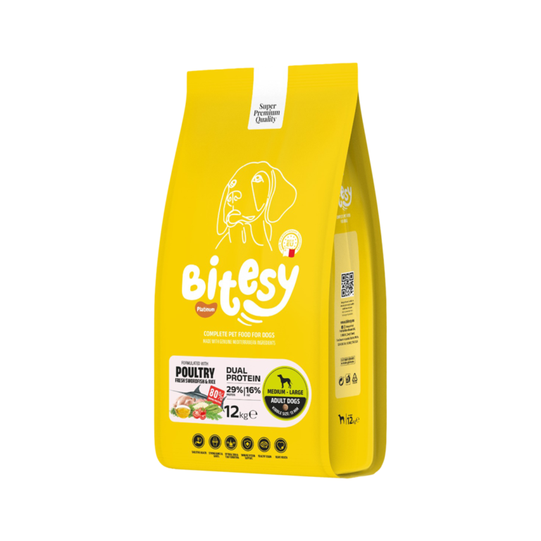 Bitesy בייטסי עופות דג חרב ואורז 12 ק"ג + 5 חטיפים מתנה