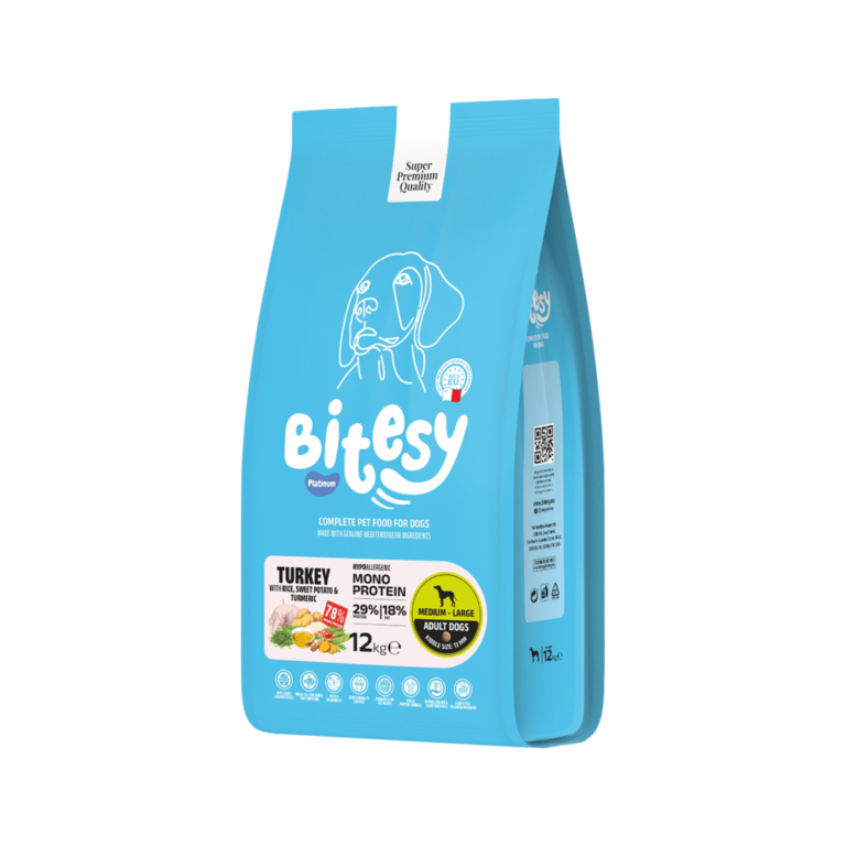 Bitesy בייטסי הודו עם אורז בטטה וכורכום 12 ק"ג + 5 חטיפים מתנה