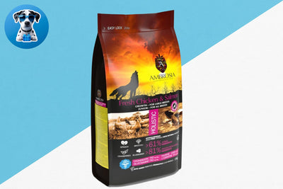 אמברוסיה מזון לגורי כלבים גזע גדול עוף וסלמון 12 ק"ג