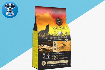 אמברוסיה מזון לכלב בוגר רגיש גזע קטן סלמון וארנבת 5 ק"ג