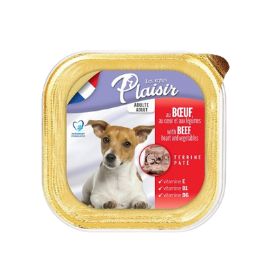 plaisir - פלז'יר מעדן לכלב 100 גרם בטעם בקר