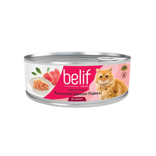 belif בליף מעדן טונה ופתיתי סלמון ברוטב- 80 גרם