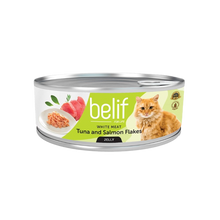 belif בליף מעדן טונה ופתיתי סלמון בג'לי – 80 גרם