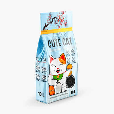 Cute Cat –  חול בנטונייט פרימיום לחתולים 10 ליטר פחם פעיל