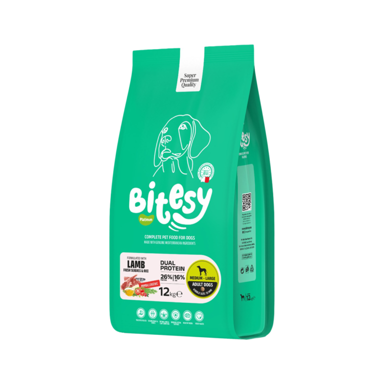 Bitesy בייטסי  כבש בס ואורז 12 ק"ג + 5 חטיפים מתנה