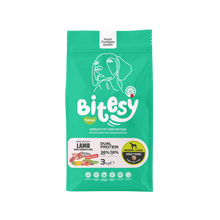 Bitesy מזון מלא לכלב בוגר כבש בס ואורז 3 ק"ג + 3 חטיפים מתנה