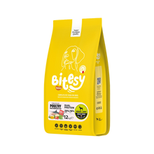 Bitesy מזון מלא לכלב בוגר עופות דג חרב ואורז 12 ק"ג + 5 חטיפים מתנה