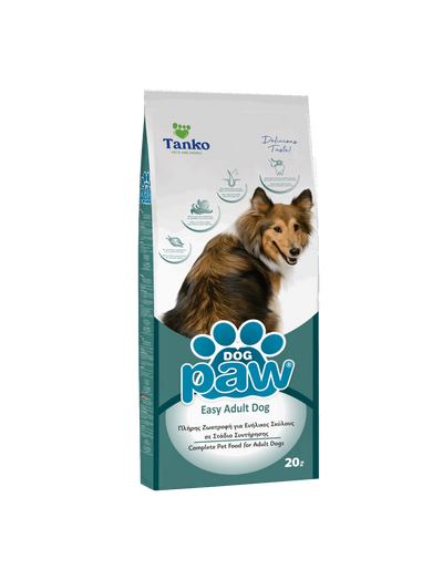 Paw Easy – פאו איזי אדולט לכלבים 20 ק"ג + 5 חטיפים מתנה